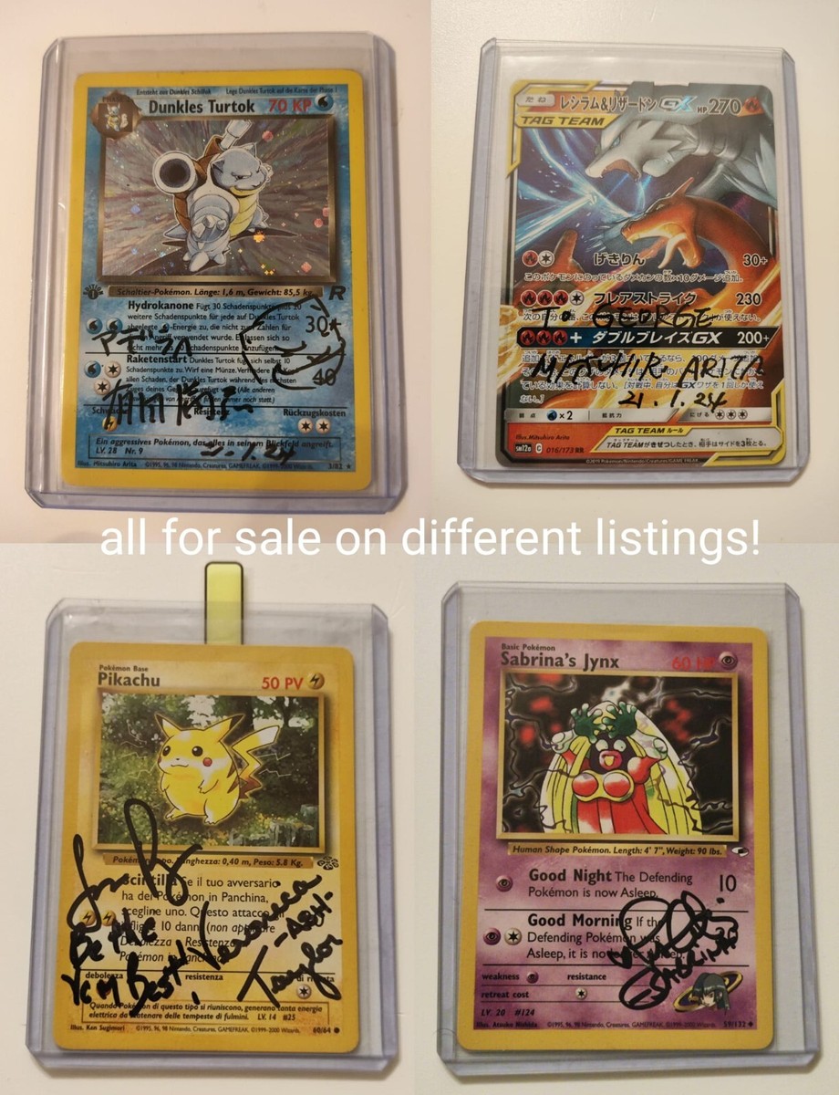 Reshiram & Charizard Tag Team GX SIGNED BY Mitsuhiro Arita POKEMON