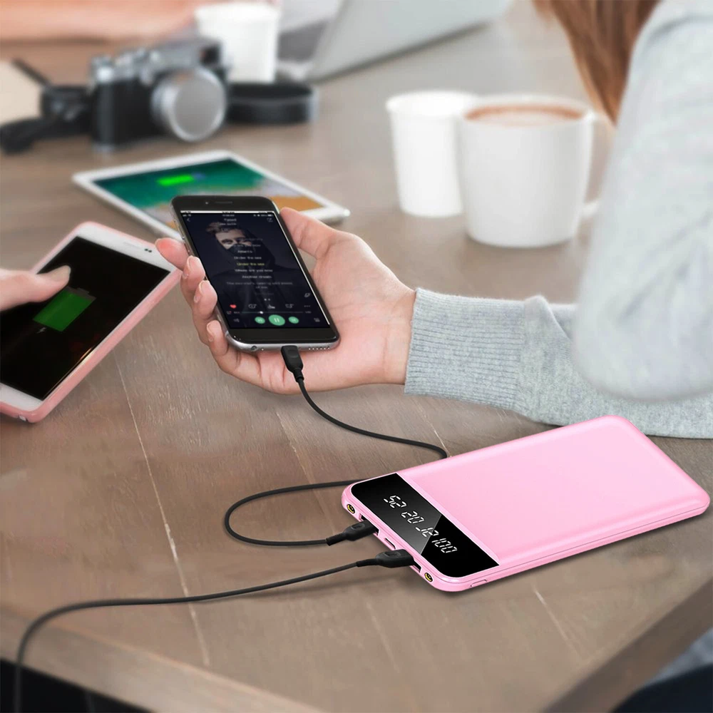 Power Bank 10000mah 2USB Charger External Portable Battery Backup For Cell Phone