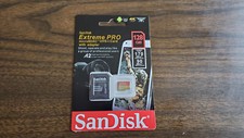 Ten 10 SanDisk Extreme PRO microSDXC UHS-I Cards with Adaptor 128GB 4K Video