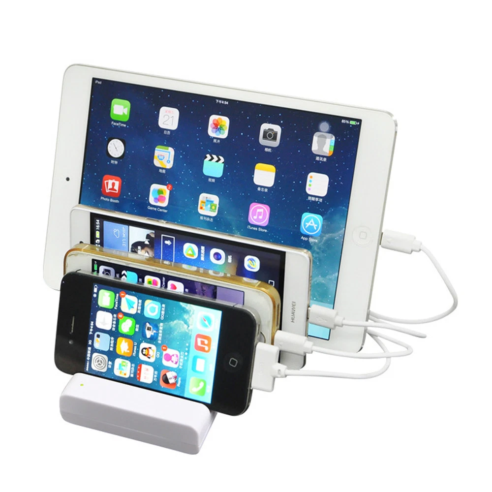 4-Port USB Charging Hub Stand for Phones and Tablets