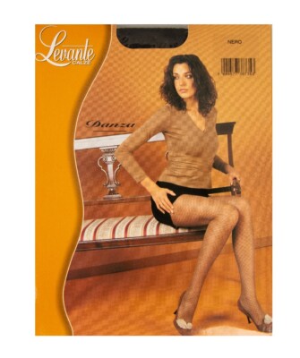 Double effect mesh tights on stretch tights cotton dowel plus stitching