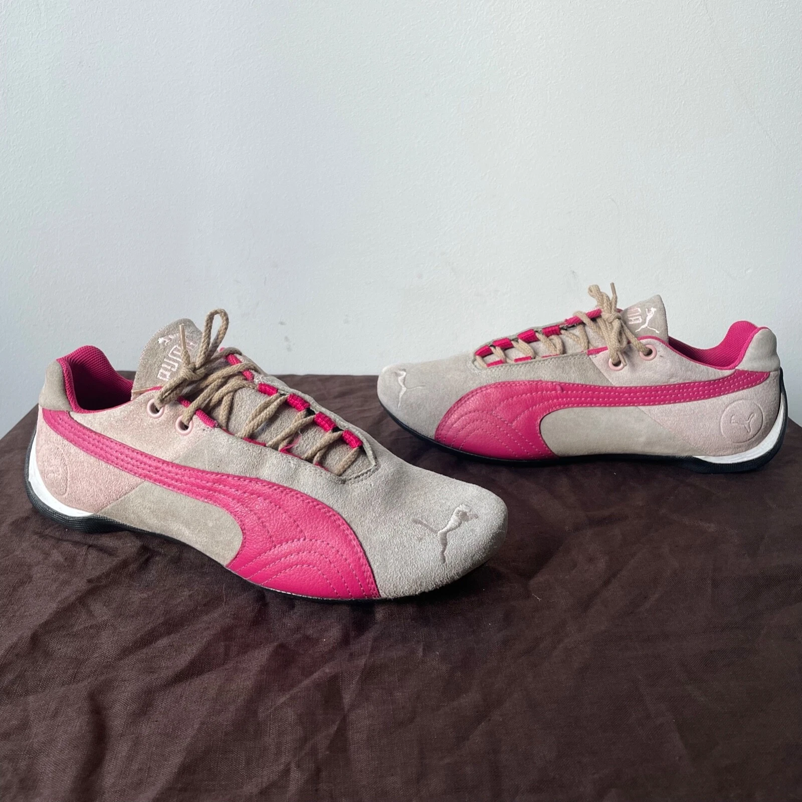 Puma Future Cat scarpe da ginnastica da corsa piatte in camoscio rosa da donna US 8 5 UK 6