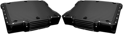 Covington Rocker Top Covers Dimpled Gloss Black Pair Street Glide 06-16 ...