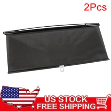 2set Retractable Car Window Sun Shade Visor Windshield Roller Blind 45cm x 125cm