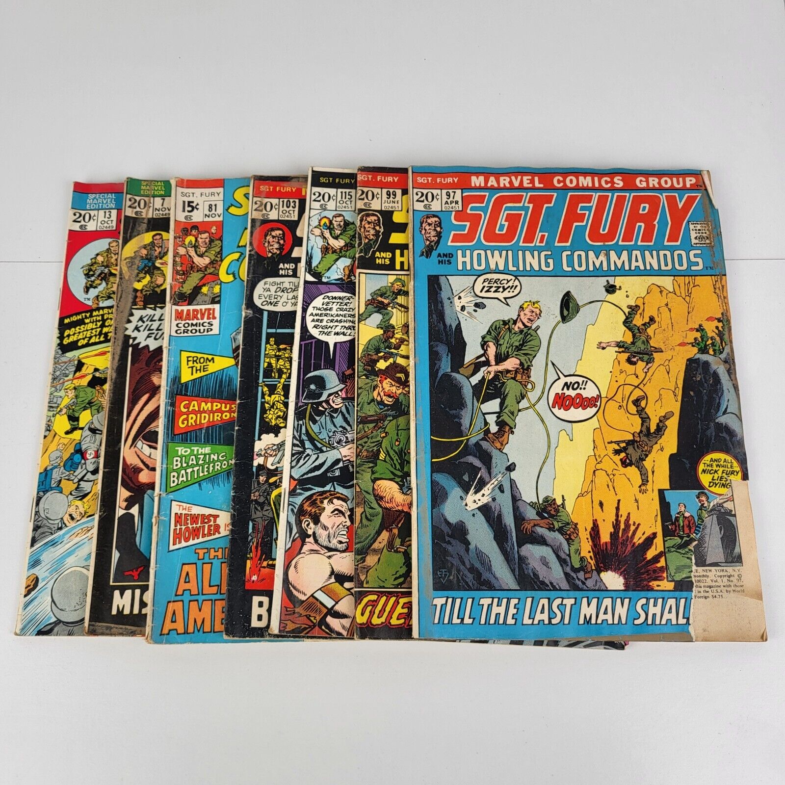 Lot (7x) Sgt. Fury - Howling Commandos- Special Marvel - #81 7 13 103 115 99 97