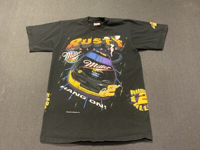 Vintage Rusty Wallace NASCAR Winston Cup All Over Print AOP Shirt Mens Sz M USA