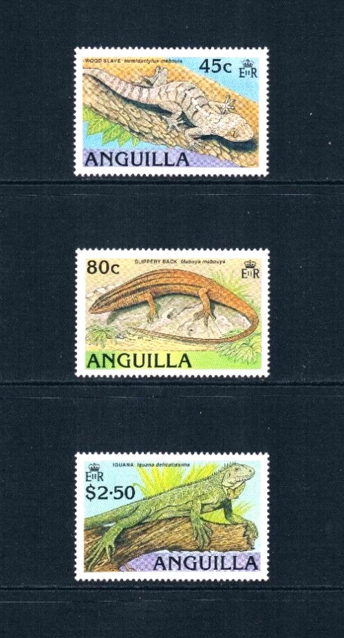 Valor Scott de $9,40 - 1989 Anguila Lagarto Iguana Mar Caribe CV MNH NH UMM Foto 3 de 4