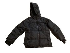 SWISS TECH Black Hooded Full Zip Puffer JACKET Coat  Boys S Small 6-6X