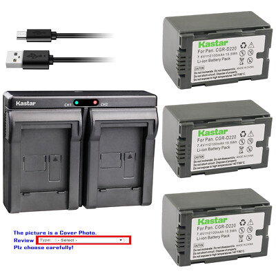 Kastar Battery Dual USB Charger for Hitachi DZ-BP16 HITACHI DZ-MV100E DZ-MV238