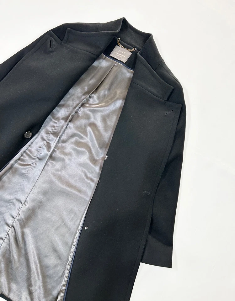 J.Crew by Nello Gori Wool Cashmere Blend Peacoat Black Womens Size 8 - Image 4 of 4