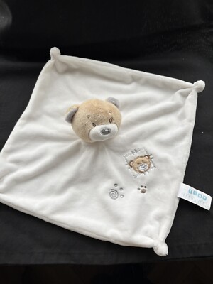 Tiny Treasures Patch Weiß Teddybär Karte Fabrik Tröster Decke Stofftier