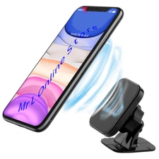  Magnetic Car Phone Mount Holder Dashboard 360° Rotation Mounting Plate 