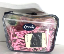 Goody Hair Styling Set With Multi-Color Rollers Hair Clips & Pins In Clear Trave