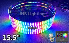 JHB 4x 15.5" Dream CHASING Flow QUAD ROW LED illuminated Trucks Wheel Rim Lights