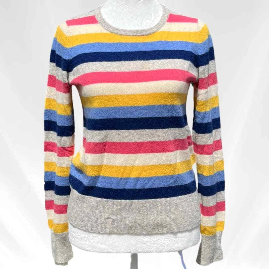 C C California Cashmere Multicolor Striped Sweater eBay