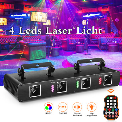 4Augen RGB Laser Projektor Bühnenlicht DMX Strobe Beam DJ Party Show Lichteffekt