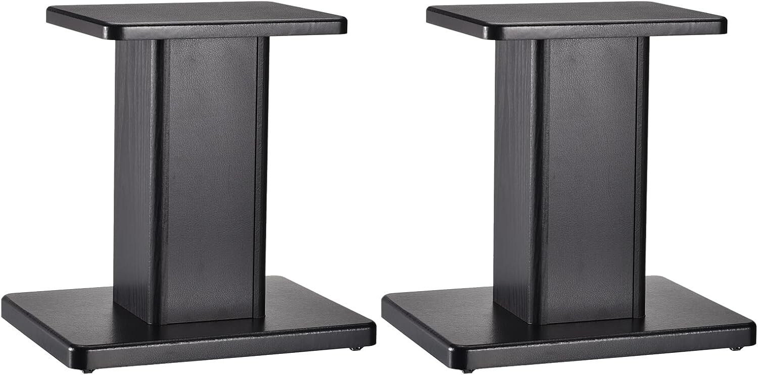 Wood Speaker Stands, 2 Pack 11.8 Inch (30cm) Universal Speaker Stand Hollowed