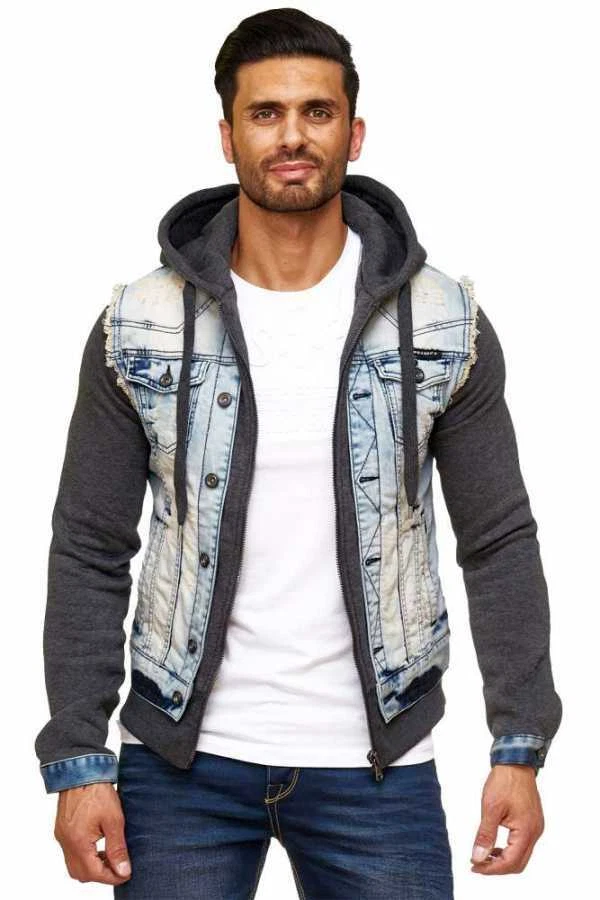 Cipo u0026 Baxx PORTLAND men's jeans jacket vest denim hoodie CJ112 all sizes  New | eBay