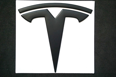 1PC Metal Tesla Model 3, Y Logo Emblem Front Replacement Matte Black US Seller