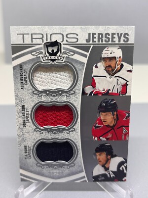 2022-23 Ovechkin Carlson Oshie SP/35 Washington Capitals Cup Trios Jersey C3-OHO