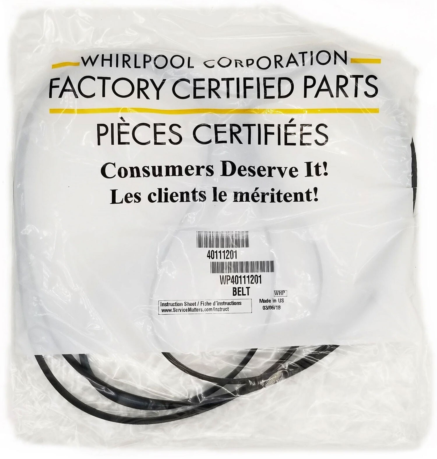 40111201 OEM Original Amana Maytag Whirlpool Dryer Belt Wholesale 