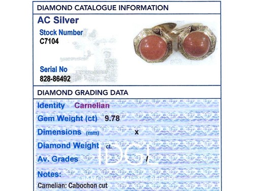 9.78ct Carnelian and 14ct Yellow Gold Cufflinks - Antique Circa 1890 - Picture 9 of 9