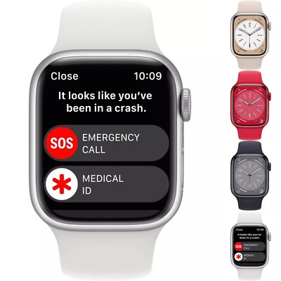Apple Watch Series 8 41mm 45mm WiFi + GPS + Bluetooth Smartwatch - HEAVY SCRATCH