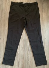 40 X 34 Banana Republic Men's Black Flat Front Slim Fit Pants NEW