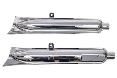 Auspufftopf (Paar) für BMW R61, R66, R71 - verchromt