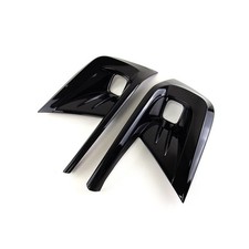 For 22-24 Honda Civic Aero Fin Style Gloss Black Fog Light Lamp Bezel Cover Kit