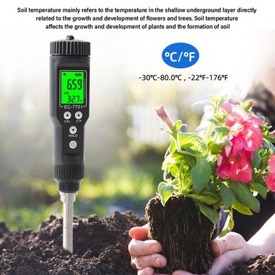 Multifunktionales Digitales LCD-Bodenleitfähigkeitsmessgerät Mit Thermometer