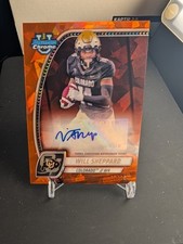 Will Sheppard Orange Sapphire Auto /25 2024 Bowman Chrome U University