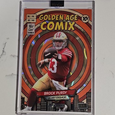 Wild Card Golden Age Comix Alumination Brock Purdy Football 2026 1/1 Mammoth 