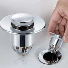 Push Type Bounce Drain Filter Plug Universal Wash Basin Sink Bathtub Water Stop 