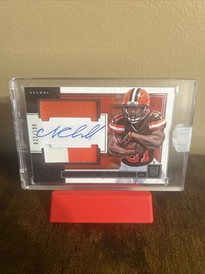 2018 Panini One Rookie Dual Patch Autographs Nick Chubb Auto 124/199 Cleveland