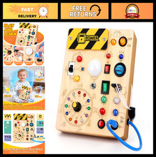Sensory Busy Board for Toddlers - Montessori Educational Toy for Kids 1-3 Years