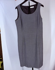 Calvin Klein Women’s Gray Solid Sleeveless Sheath Scoop Neck Knee Dress Size 10