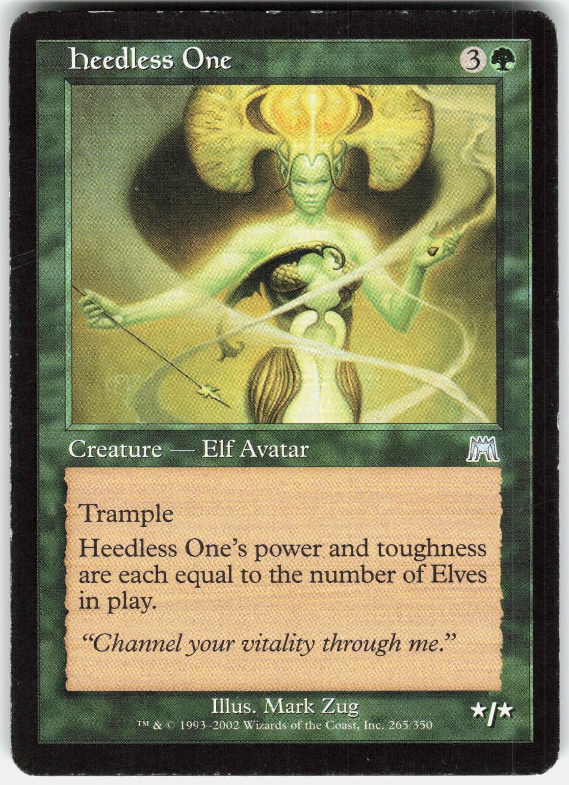 Heedless One 265 Uncommon Onslaught Magic: The Gathering Moderately Played