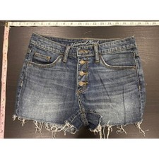 Universal Thread High Rise Shortie Denim Shorts Button Fly Medium Wash Size 4
