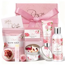 Gifts for Women, Birthday Bath and Body Gift Basket PINK 