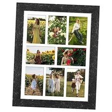 13x17 Picture Frame Display 8 opening 4X6 Picture 13x17 - (8 open4x6） Black