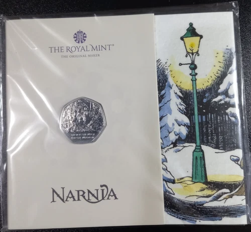 50p COIN 2023 Narnia The Lion,the Witch and the Wardrobe Royal Mint Pack  B.U.