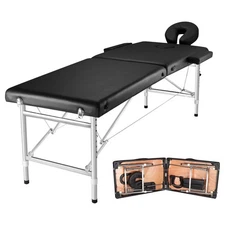 84" Professional Metal Massage Table Adjustable Height, Portable With Carry Case