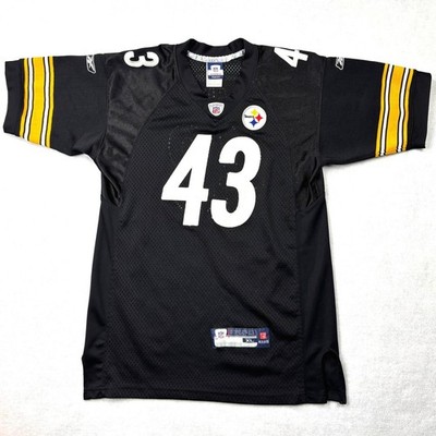 Reebok Troy Polamalu Pittsburgh Steelers Jersey Youth XL Black Sewn Stitched