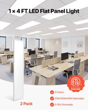 1x4 FT LED Flat Panel Light, 5700 LM, Flush M...