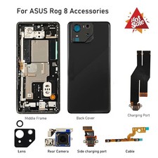 For ASUS Rog 8 Screen Frame /Back Cover /Rear Camera /Lens /Charging Port lot