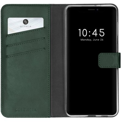 Selencia Echtleder Klapphülle Apple iPhone 13 Pro Max - Grün