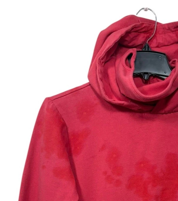 Coca Cola Women's LG Red/Pink Tie-Dye Look Hoodie Built-In Face Mask Large - Image 2 of 4