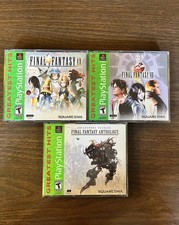 Final Fantasy 8, 9, & Anthology PS1 Lot Bundle All Complete In Box