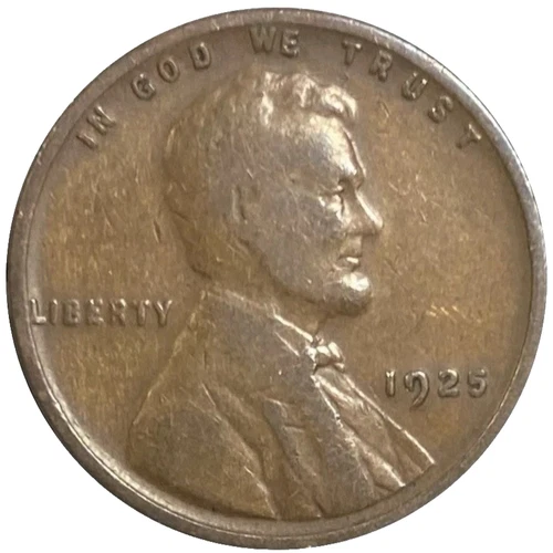 🔥 1925 P Lincoln Wheat Cent Good - Very Good (G-VG) Condition Copper Penny 1c